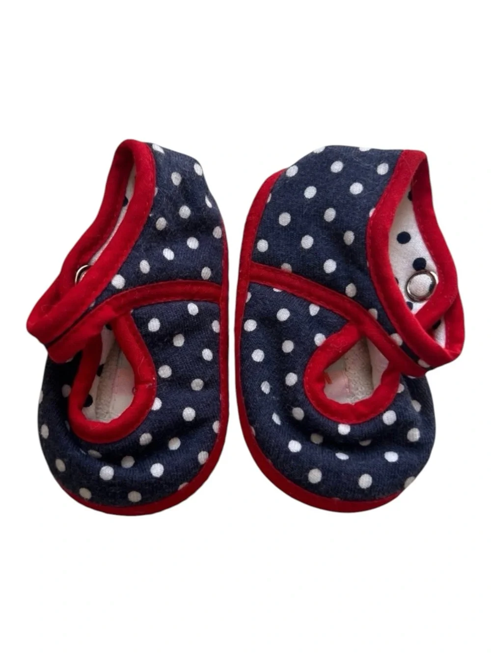 Vintage Gymboree Polka Dot Baby Booties